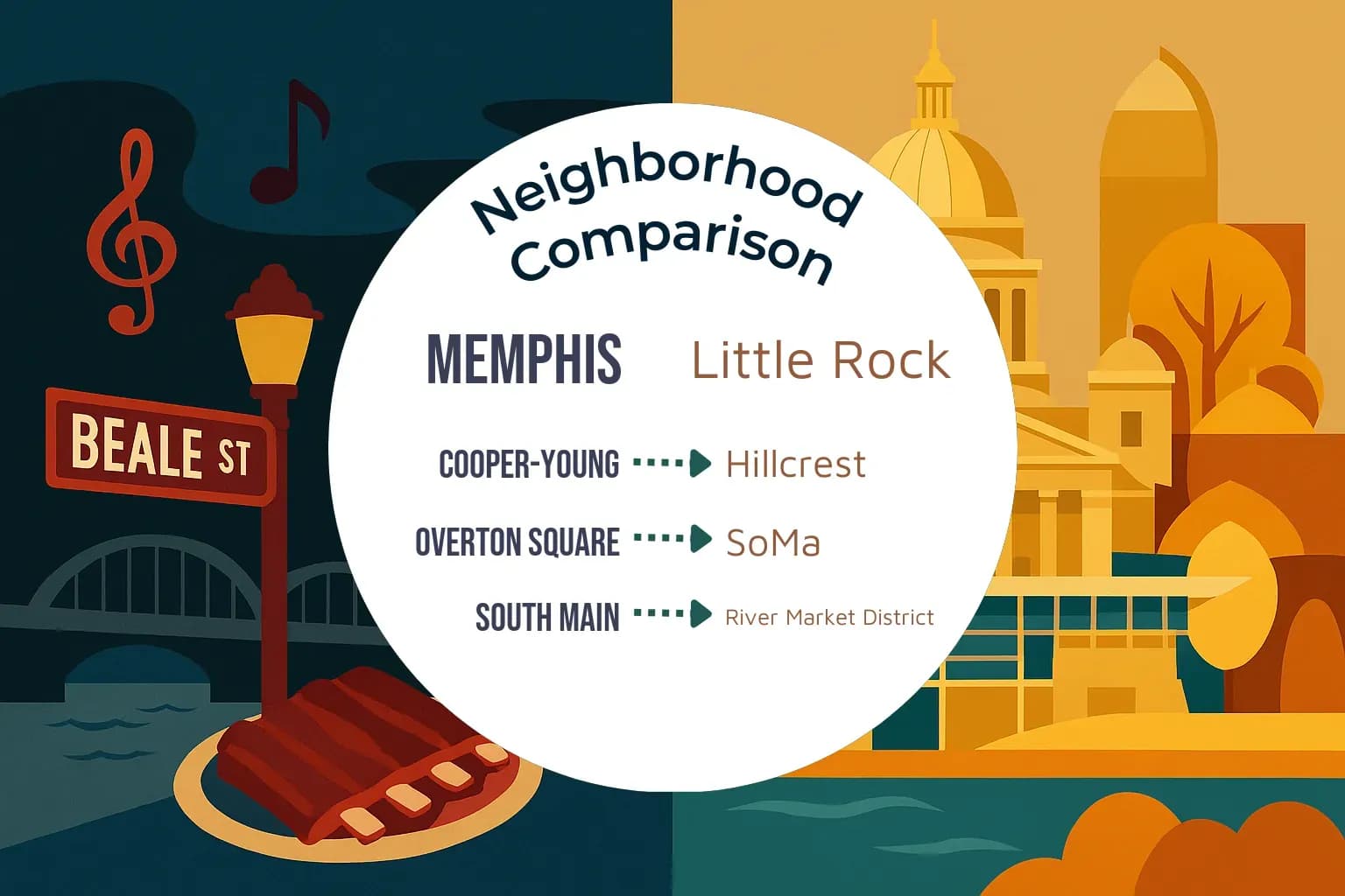 Memphis vs Little Rock Neighborhood Comparison