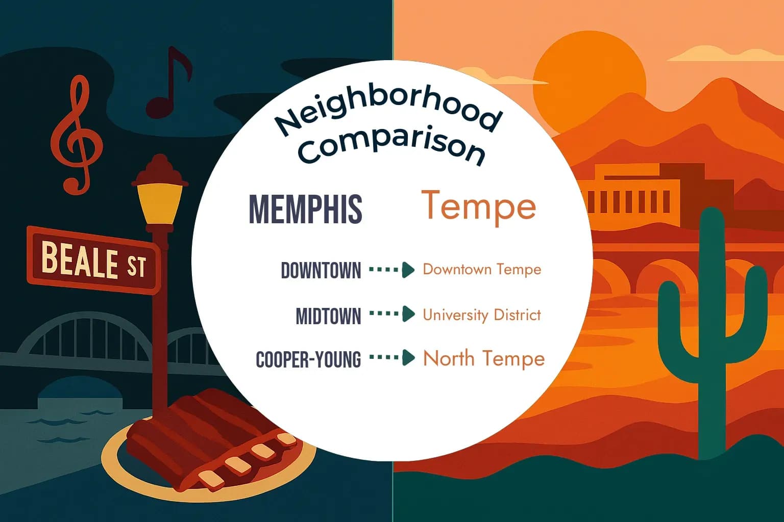Memphis vs Tempe Neighborhood Comparison
