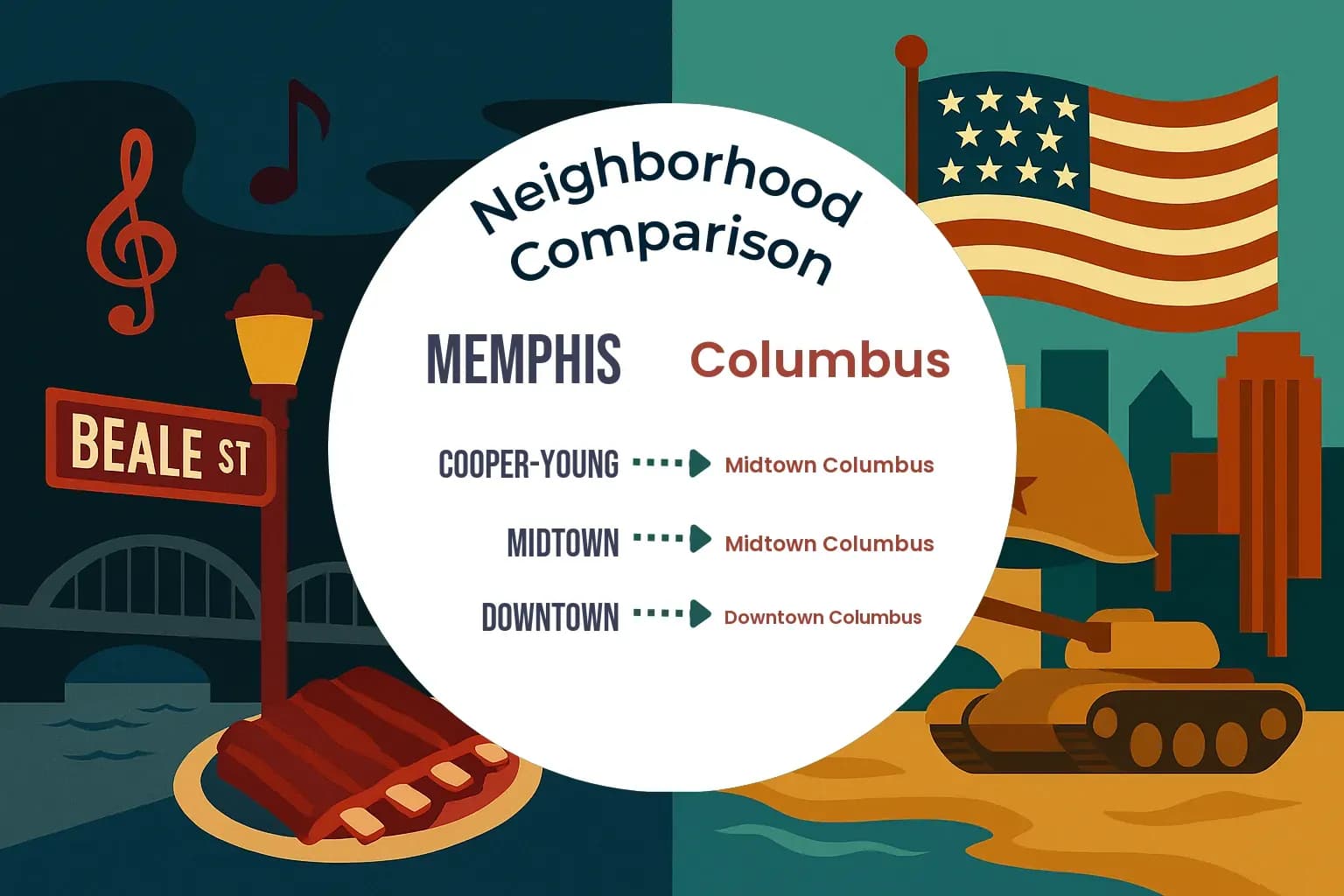 Memphis vs Columbus Neighborhood Comparison