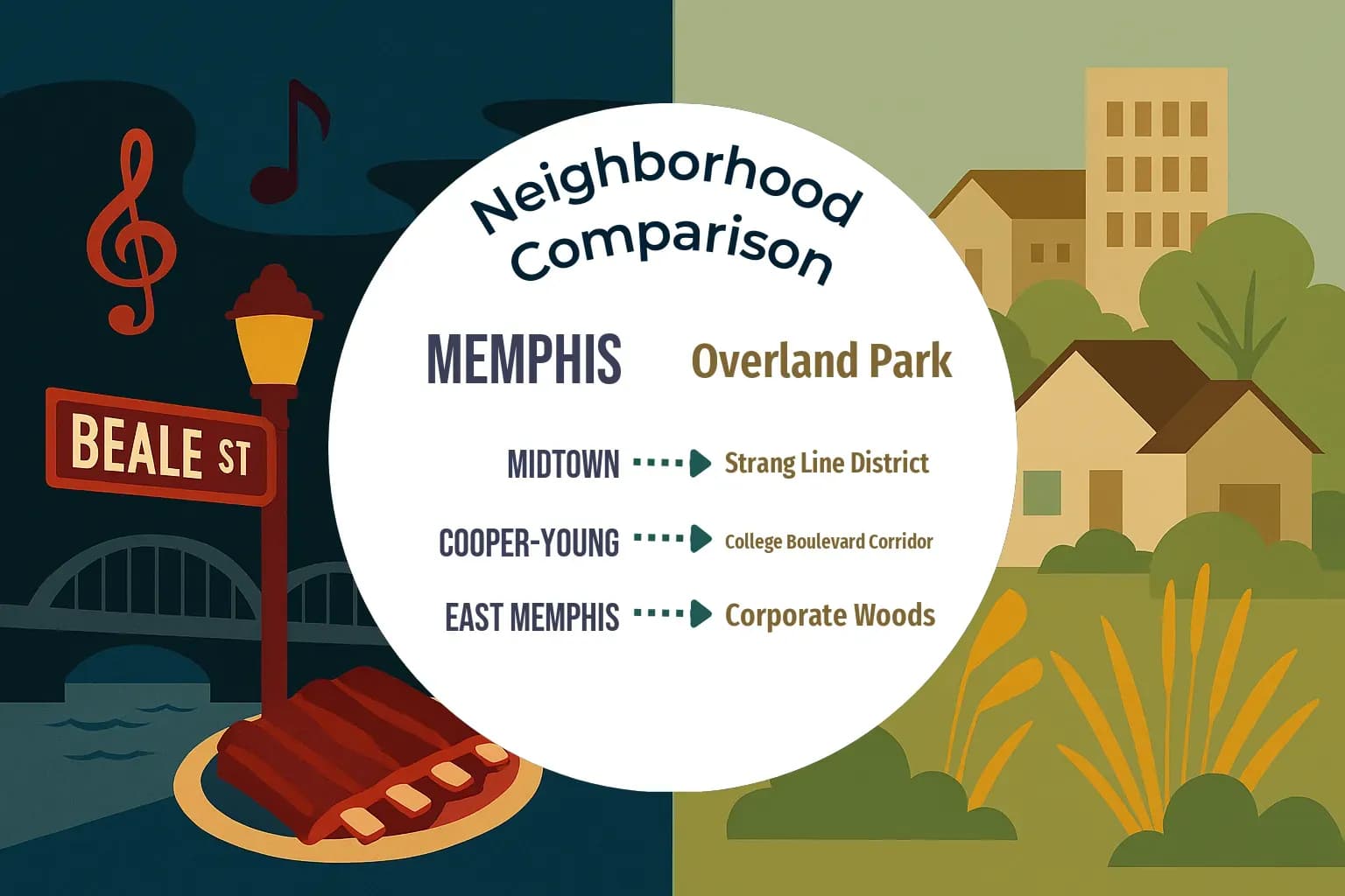 Memphis vs Overland Park Neighborhood Comparison