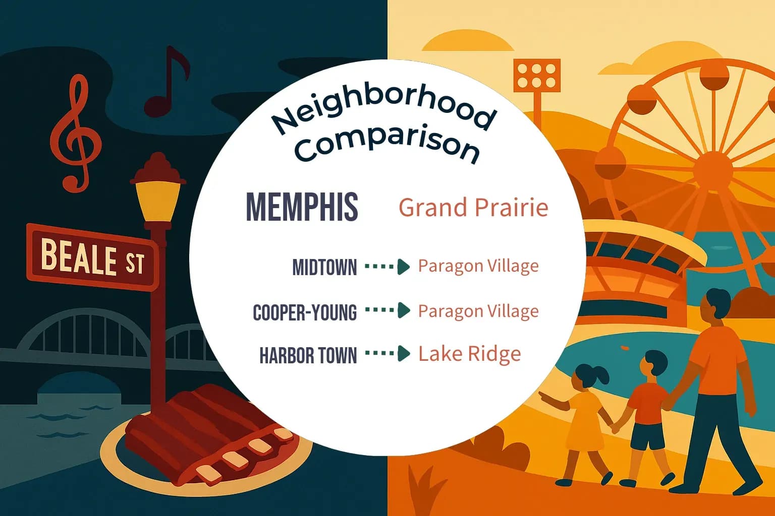 Memphis vs Grand Prairie Neighborhood Comparison