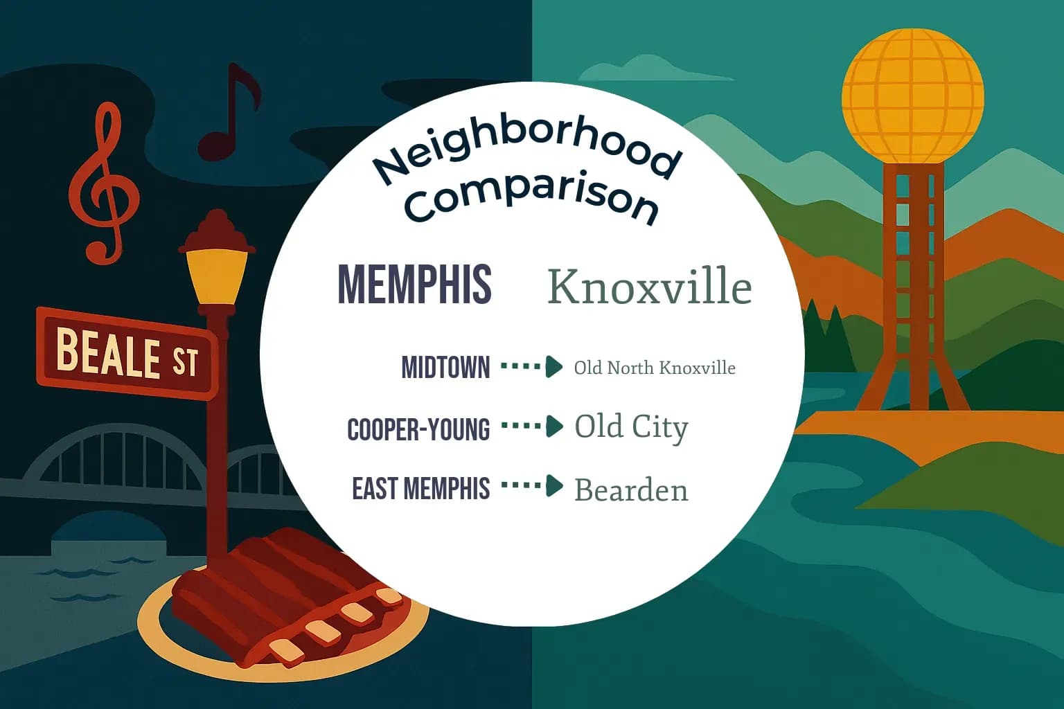 Memphis vs Knoxville Neighborhood Comparison