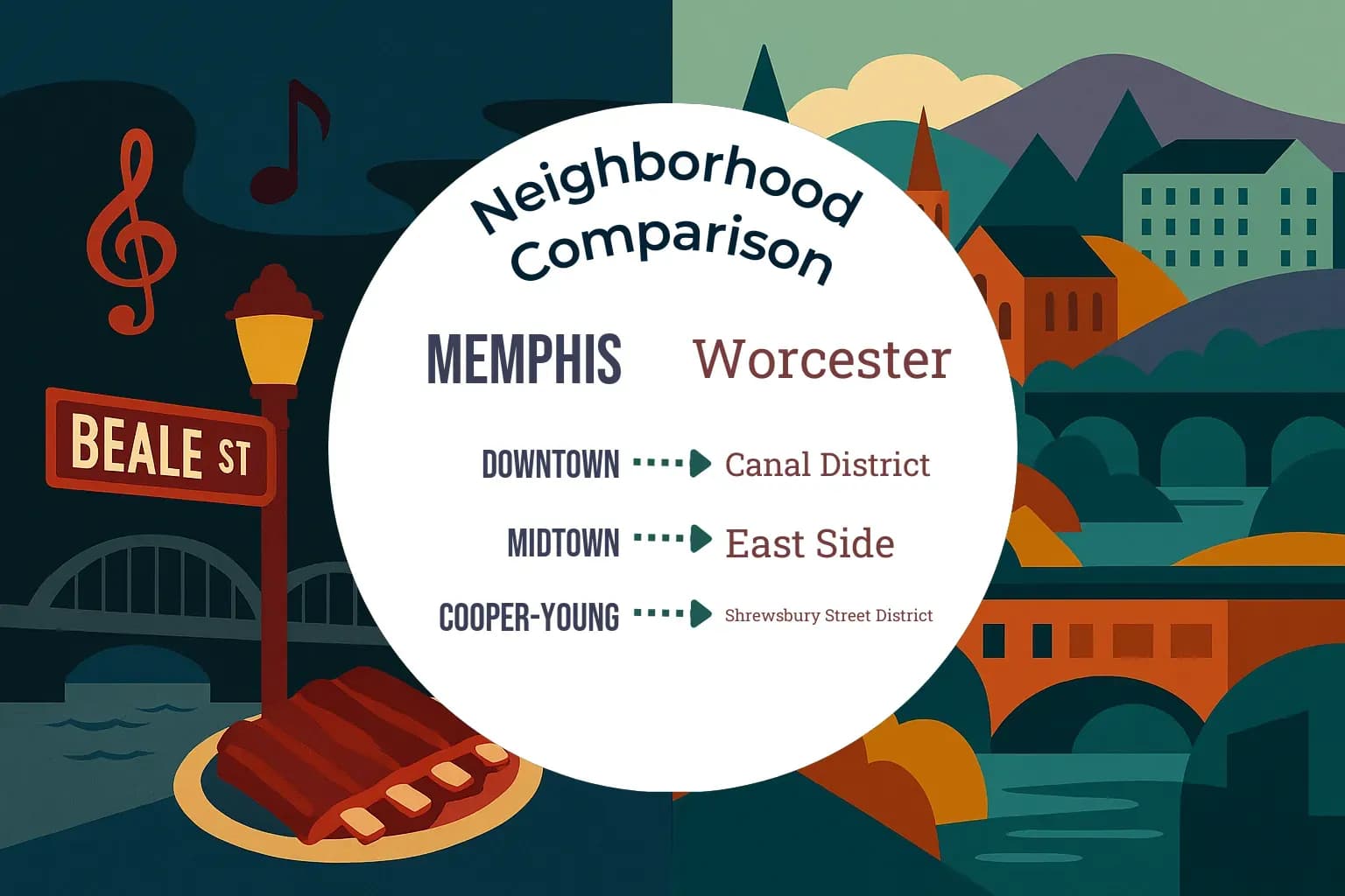 Memphis vs Worcester Neighborhood Comparison