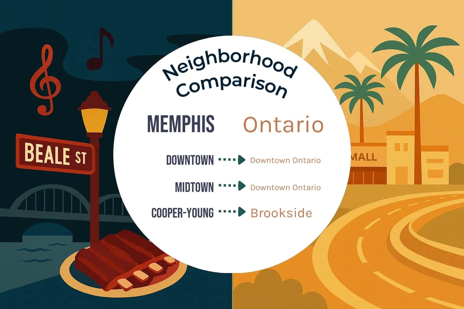 Memphis vs Ontario Neighborhood Comparison
