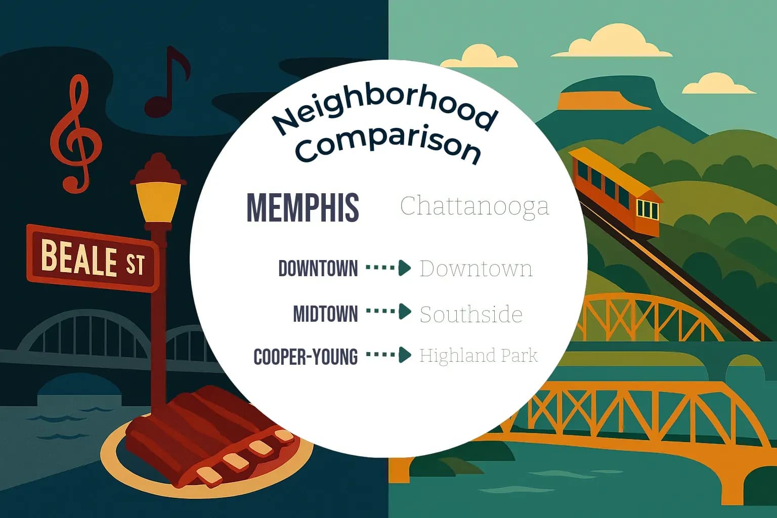 Memphis vs Chattanooga Neighborhood Comparison