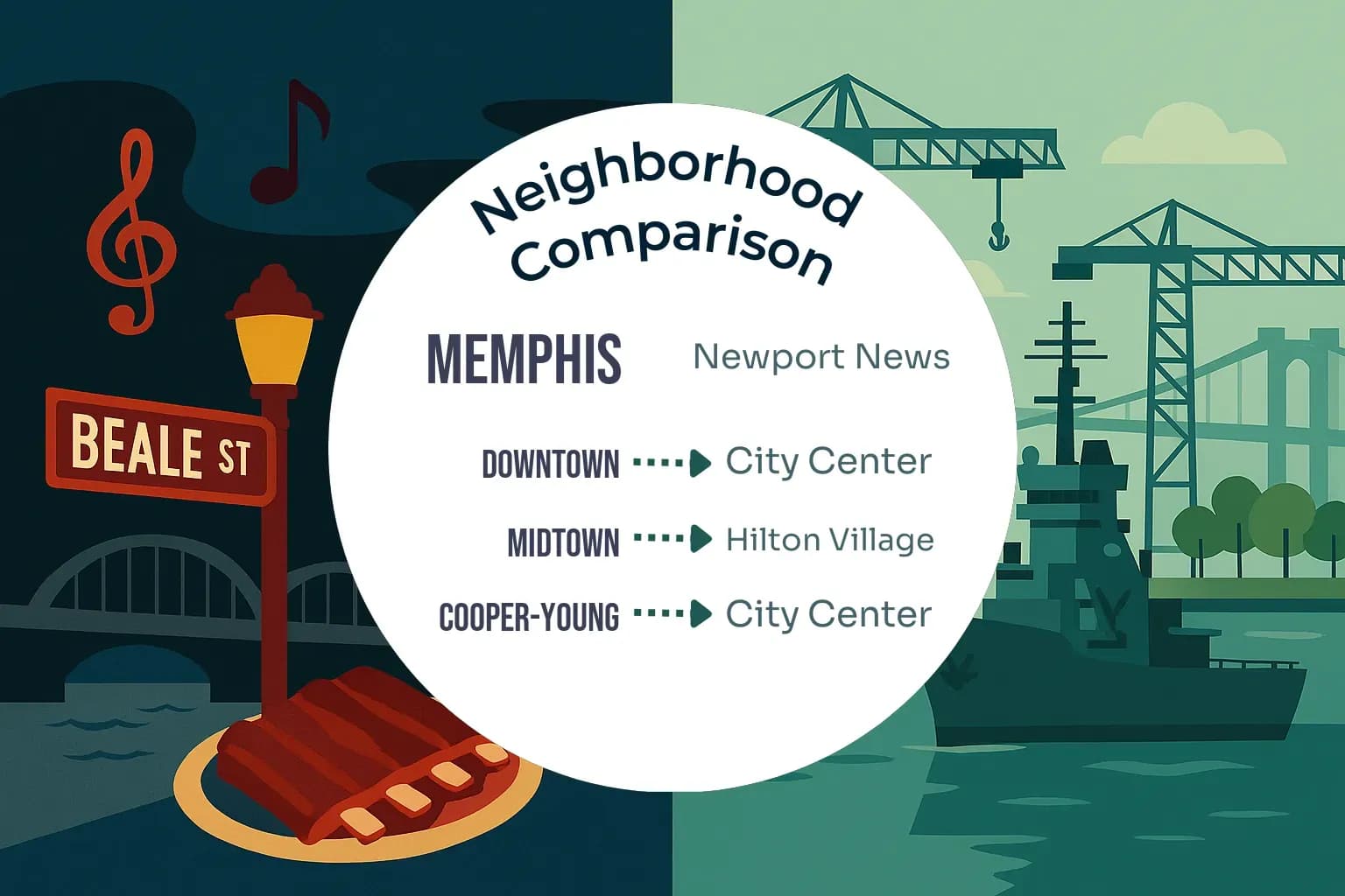 Memphis vs Newport News Neighborhood Comparison