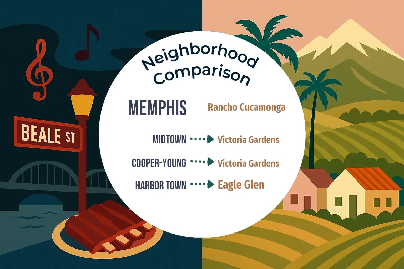 Memphis vs Rancho Cucamonga Neighborhood Comparison