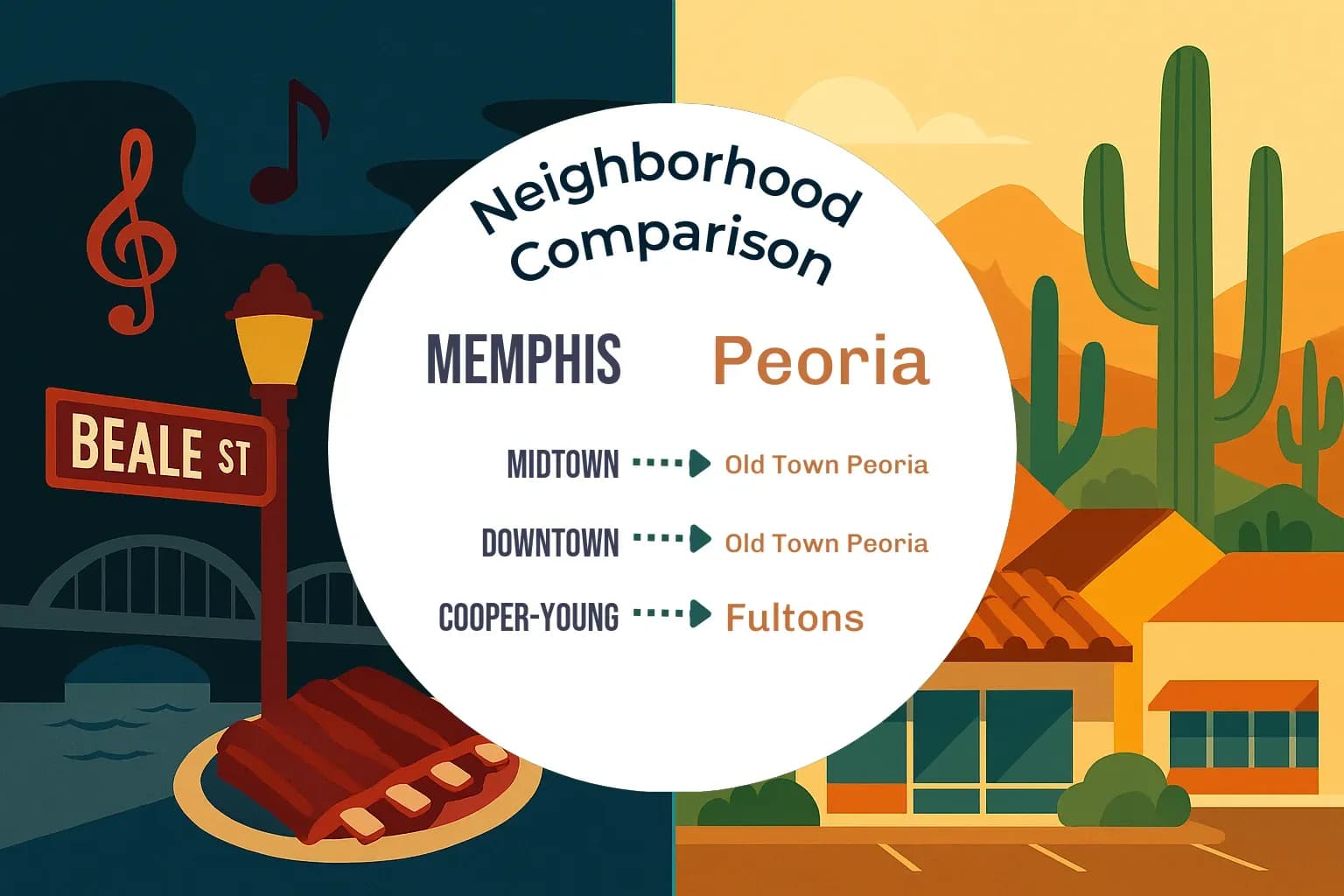 Memphis vs Peoria Neighborhood Comparison