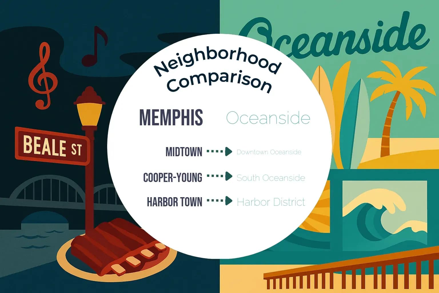 Memphis vs Oceanside Neighborhood Comparison