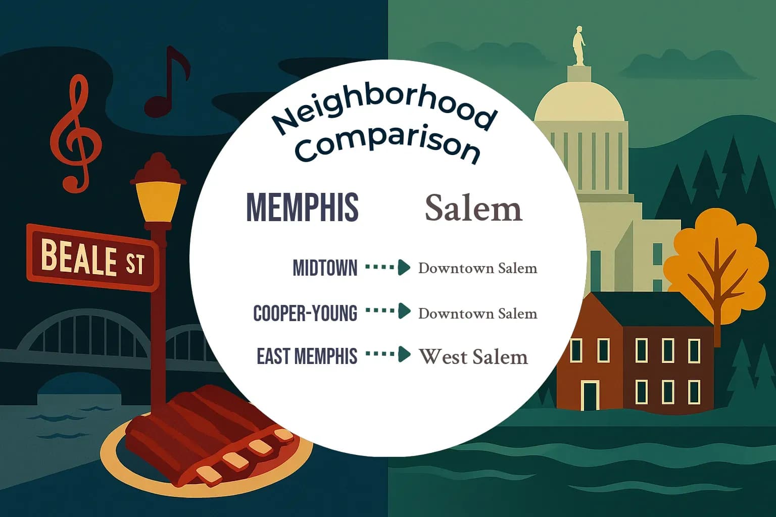 Memphis vs Salem Neighborhood Comparison