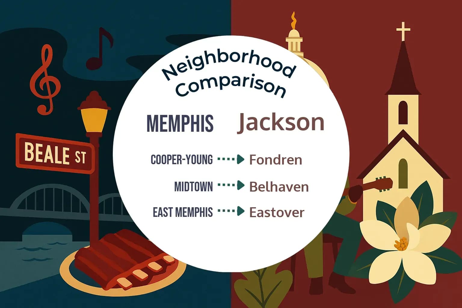 Memphis vs Jackson Neighborhood Comparison