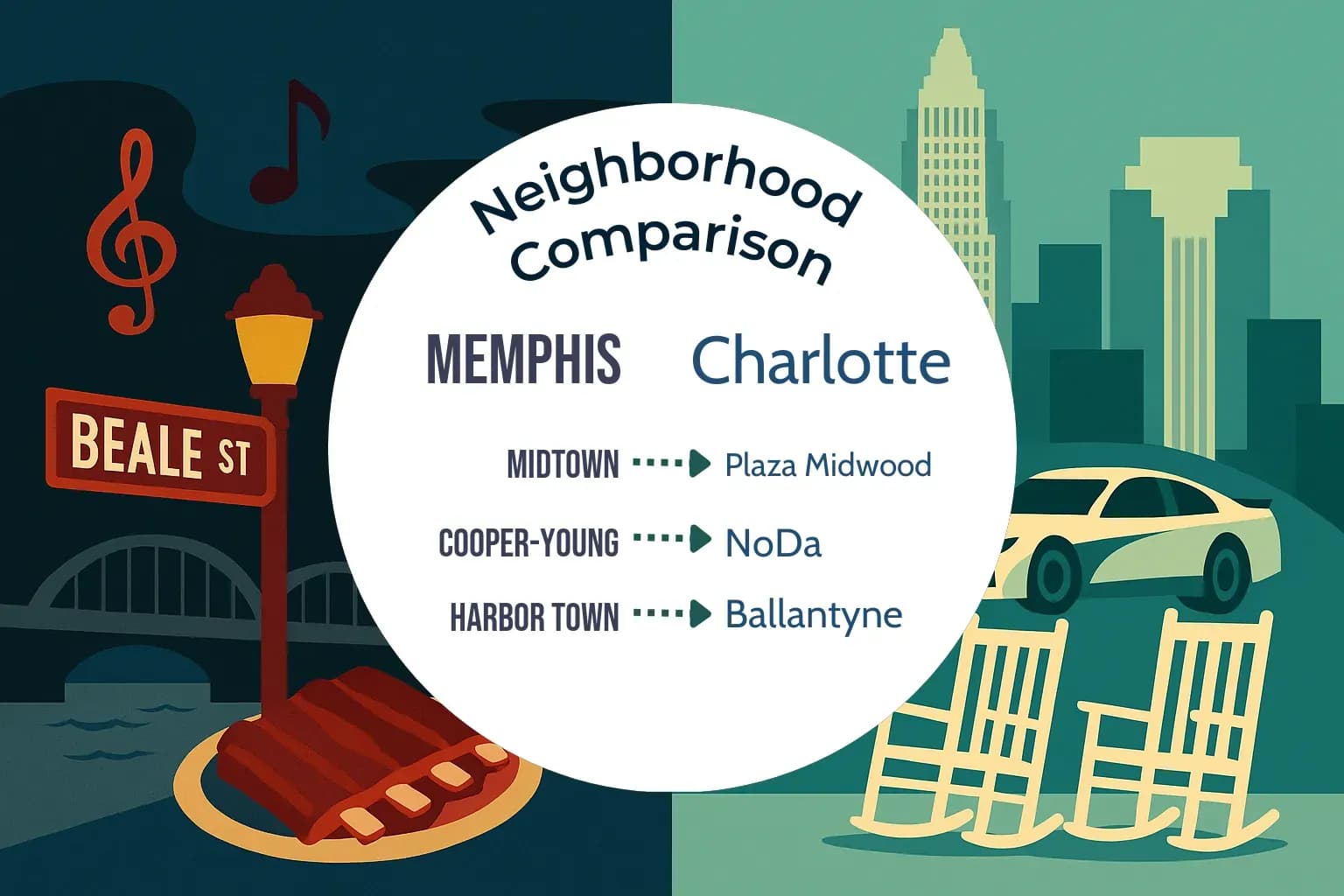 Memphis vs Charlotte Neighborhood Comparison