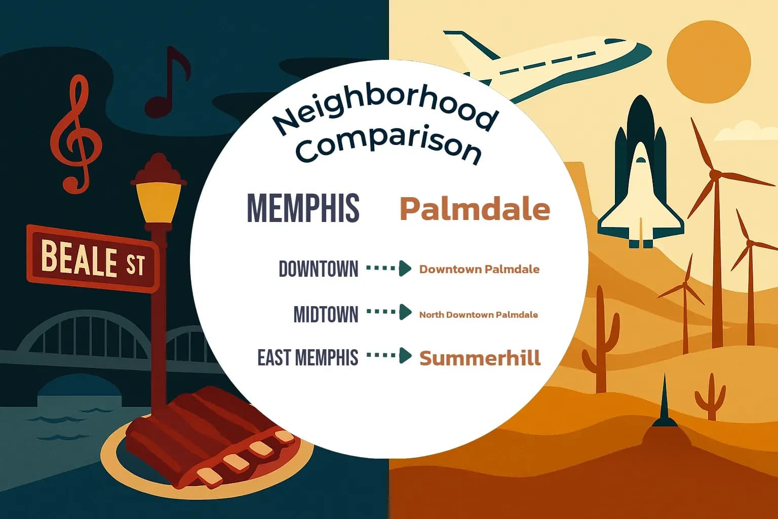 Memphis vs Palmdale Neighborhood Comparison