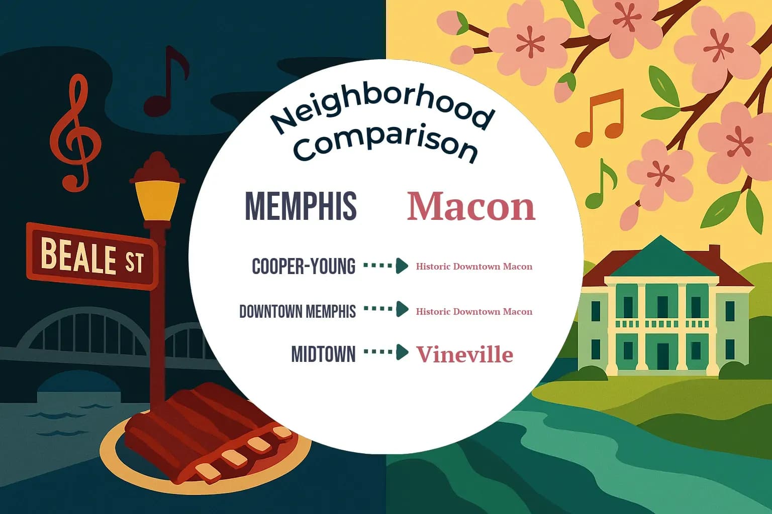 Memphis vs Macon Neighborhood Comparison