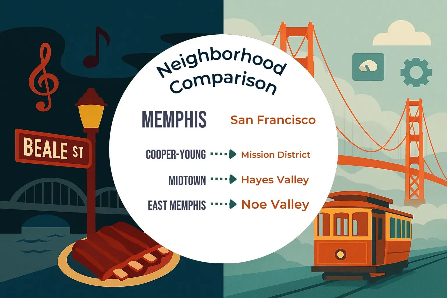 Memphis vs San Francisco Neighborhood Comparison