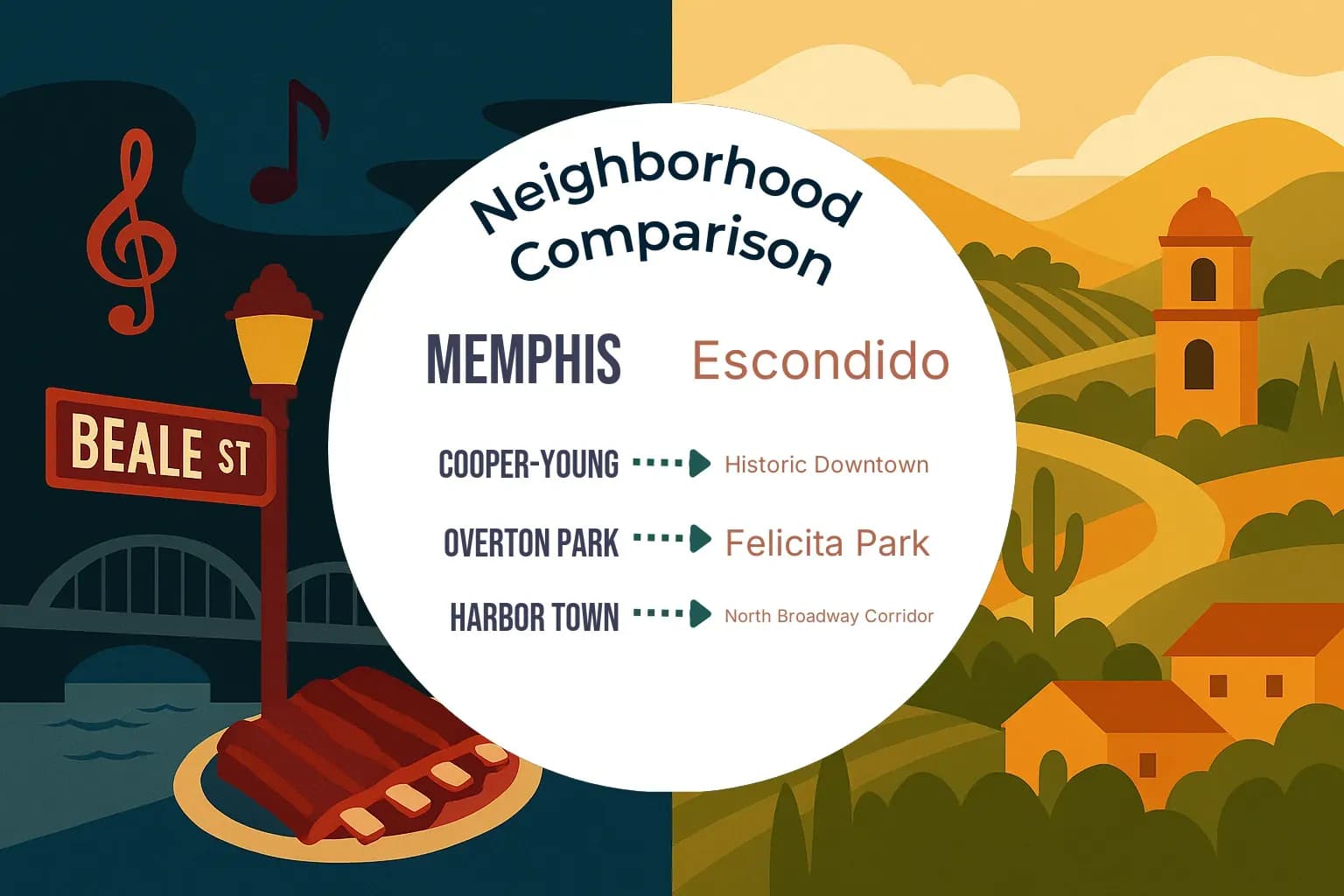 Memphis vs Escondido Neighborhood Comparison