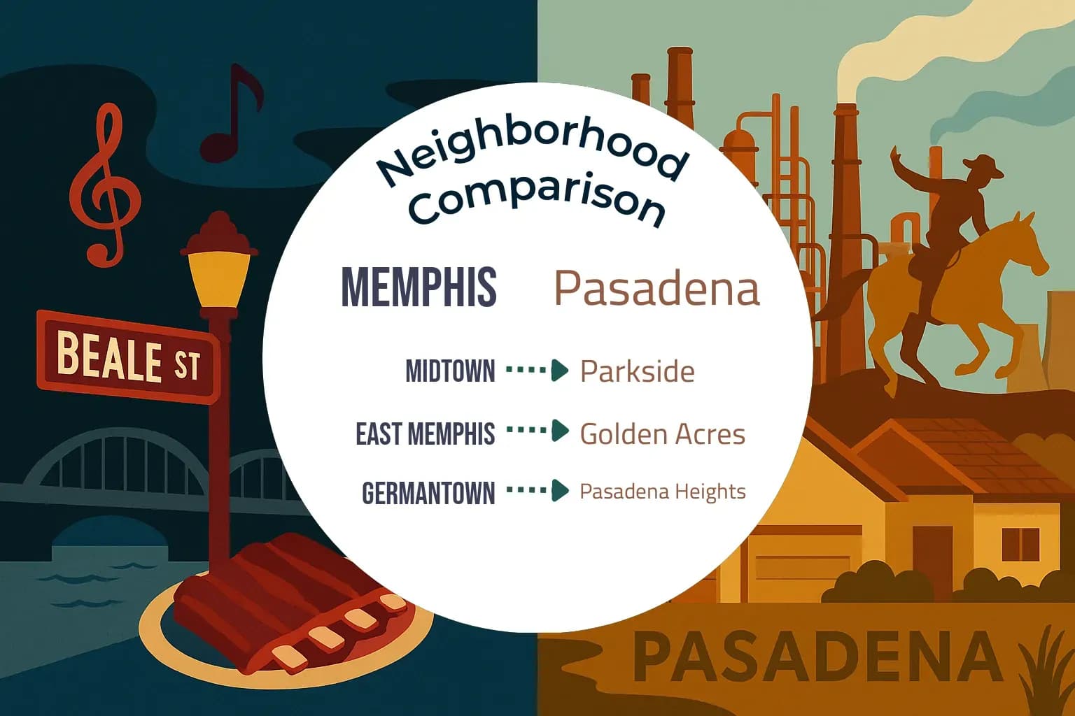 Memphis vs Pasadena Neighborhood Comparison