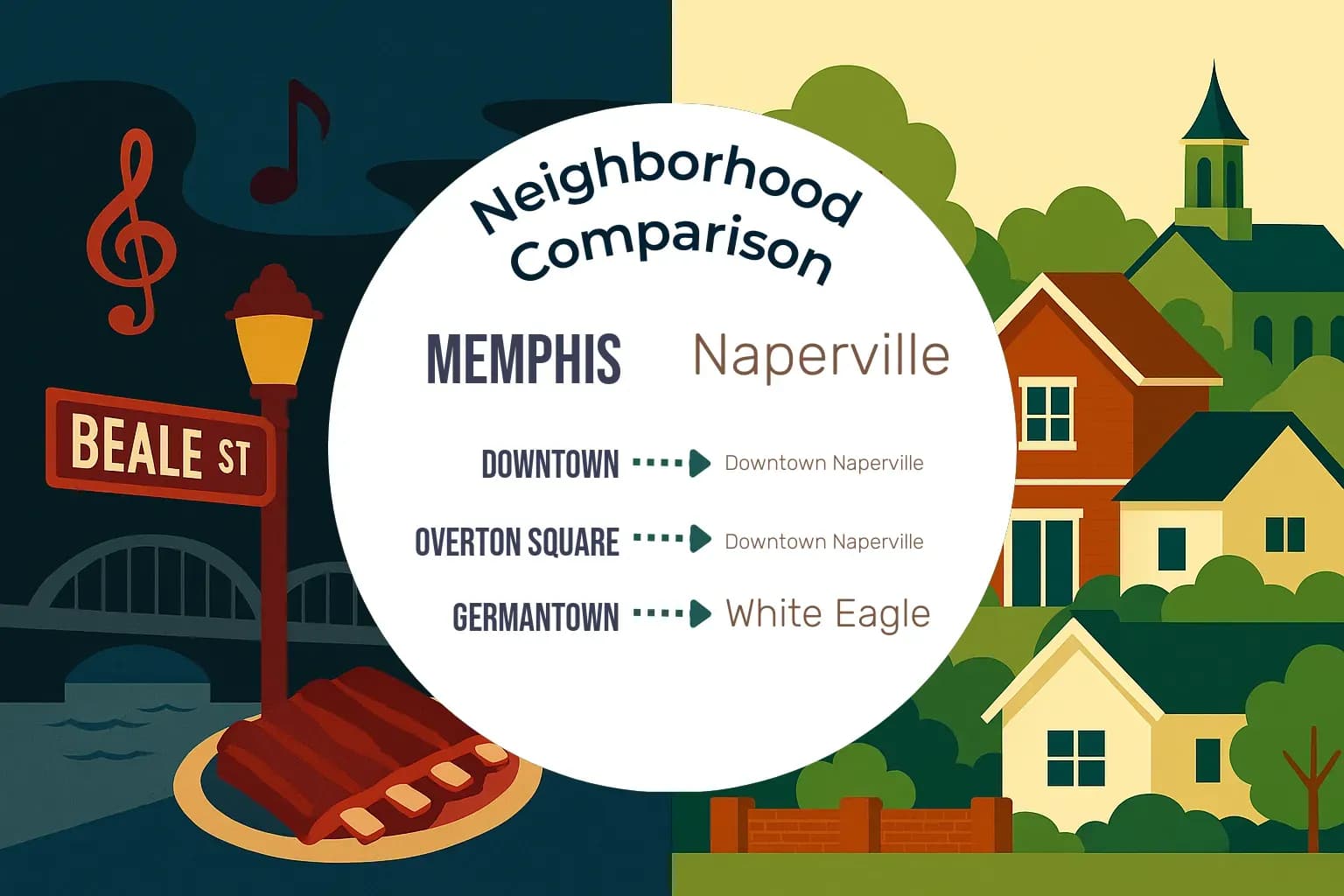 Memphis vs Naperville Neighborhood Comparison