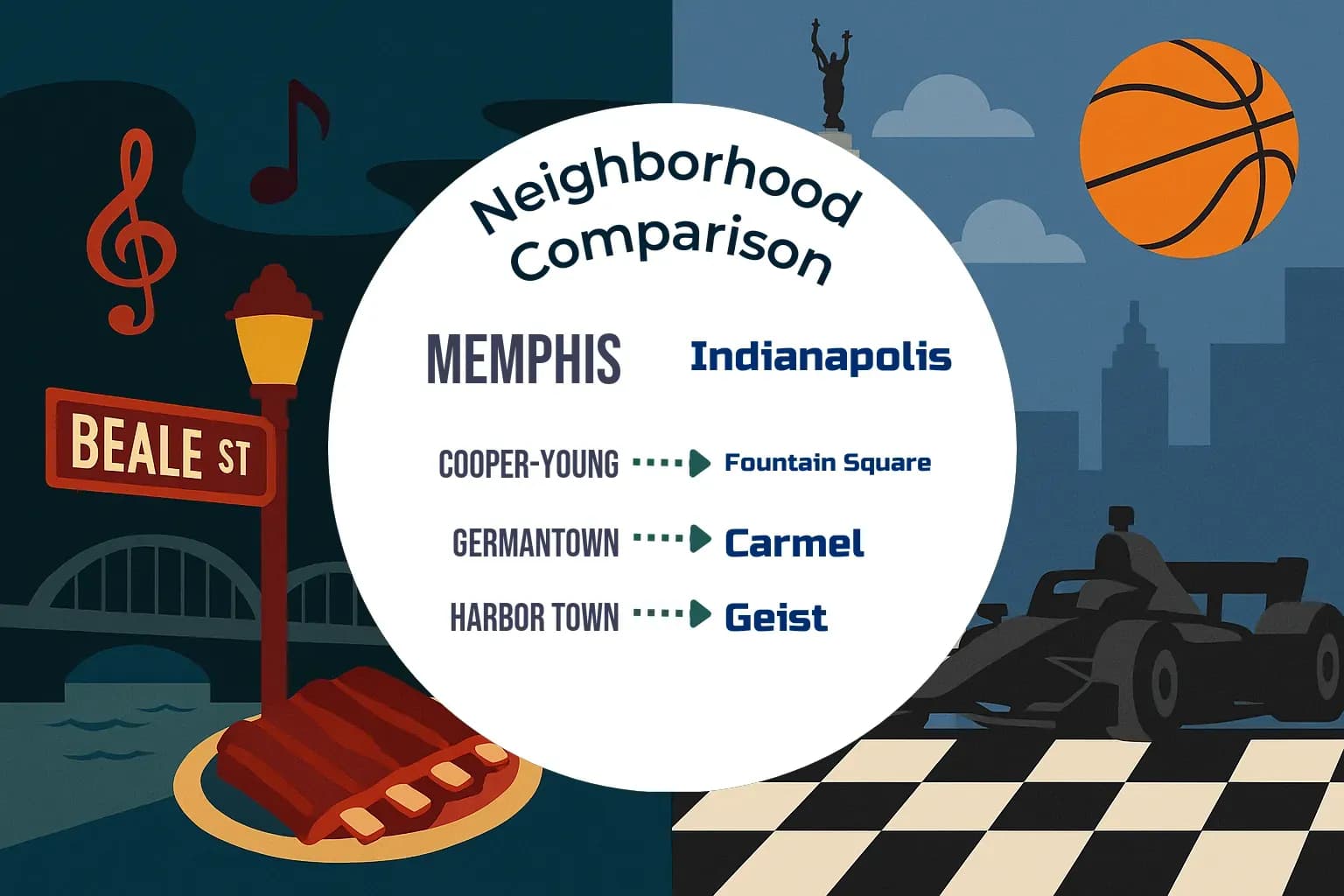 Memphis vs Indianapolis Neighborhood Comparison