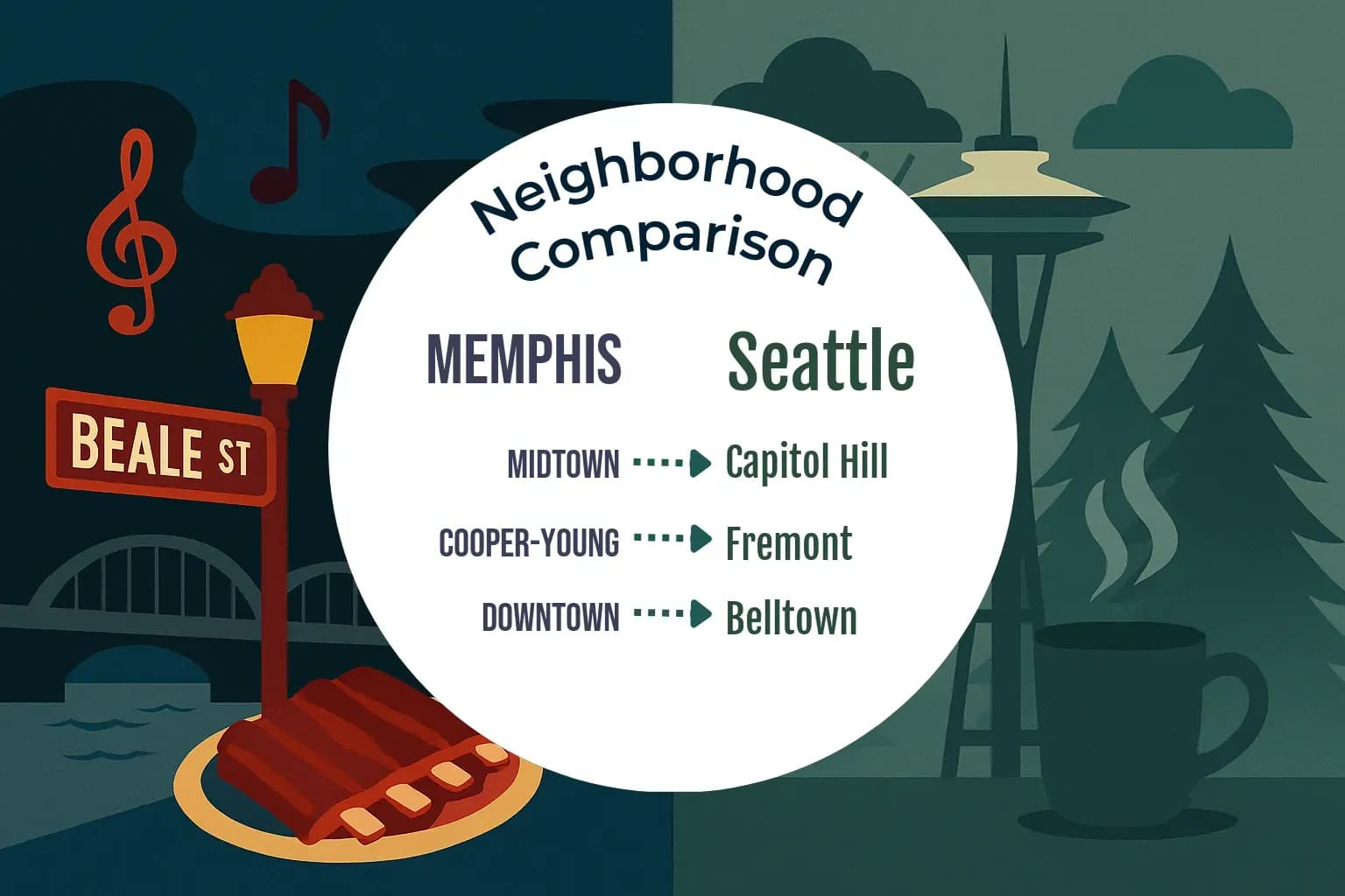 Memphis vs Seattle Neighborhood Comparison