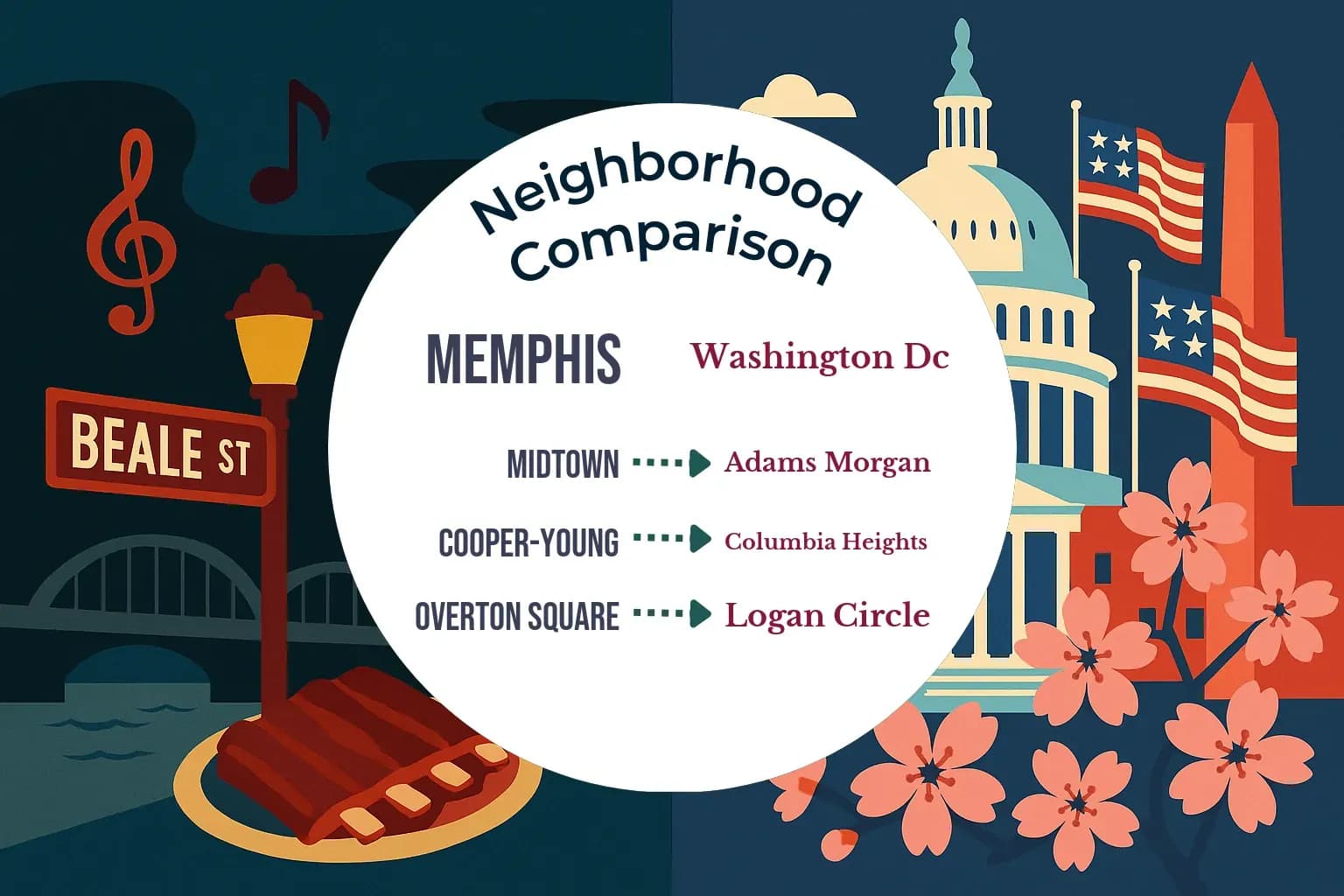 Memphis vs Washington DC Neighborhood Comparison