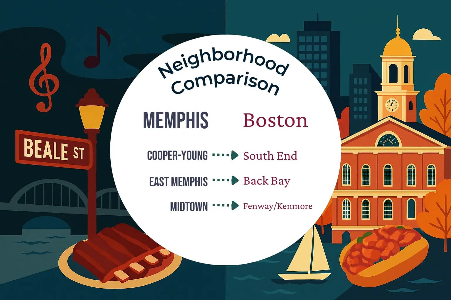 Memphis vs Boston Neighborhood Comparison