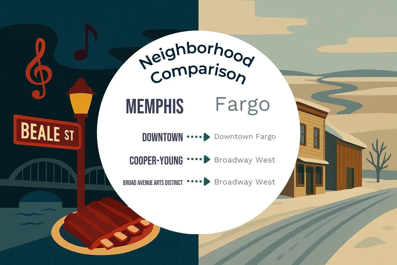 Memphis vs Fargo Neighborhood Comparison
