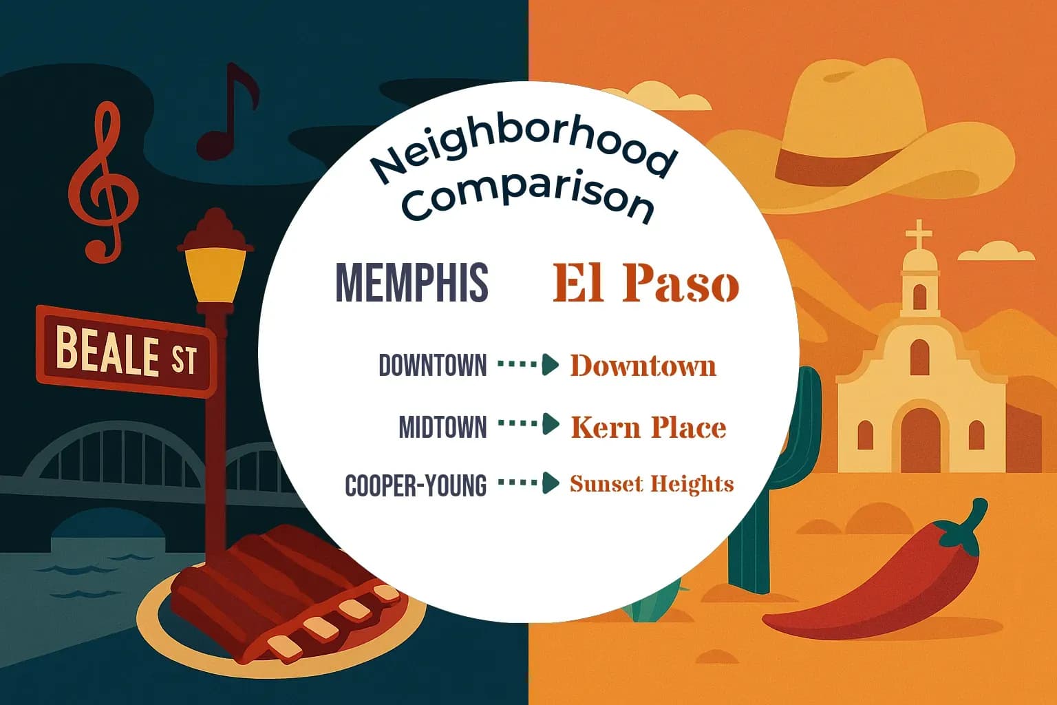 Memphis vs El Paso Neighborhood Comparison