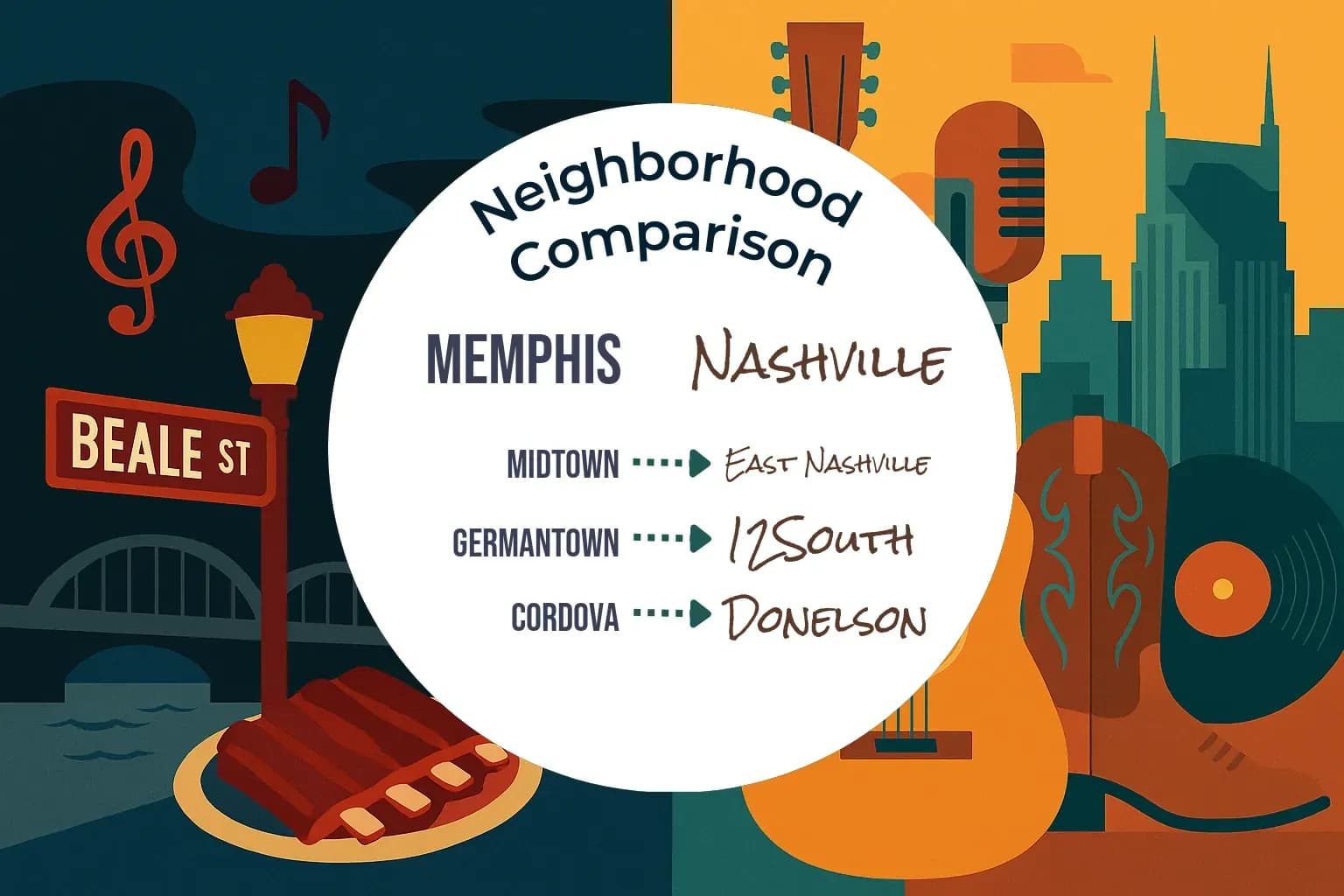 Memphis vs Nashville Neighborhood Comparison
