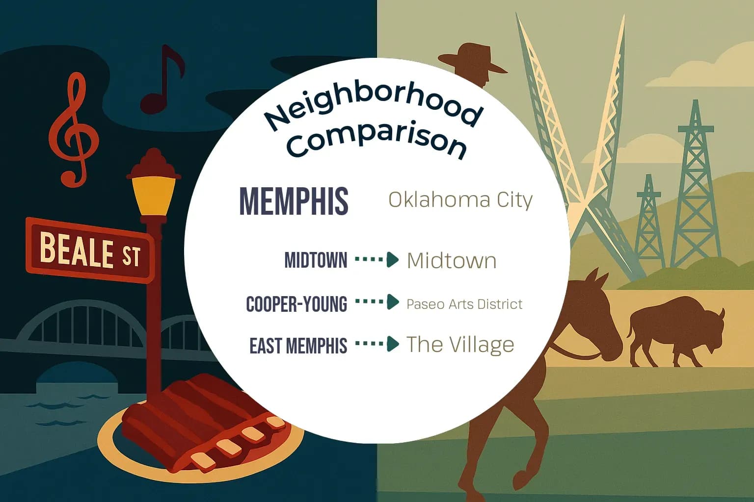 Memphis vs Oklahoma City Neighborhood Comparison