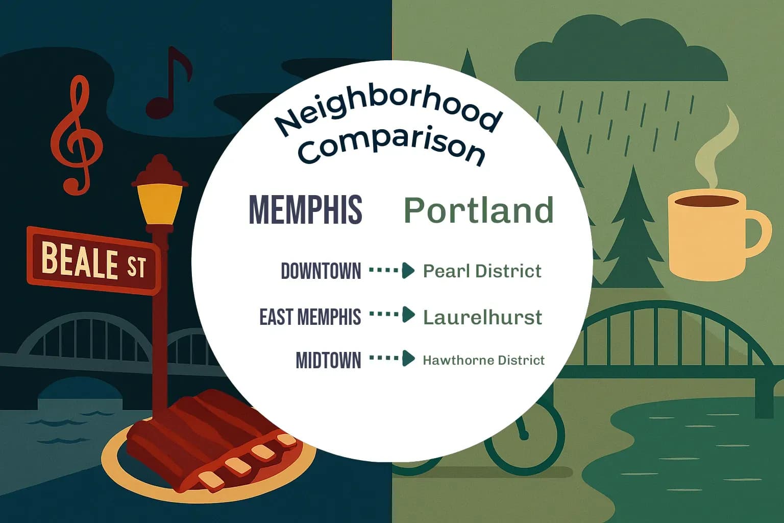 Memphis vs Portland Neighborhood Comparison
