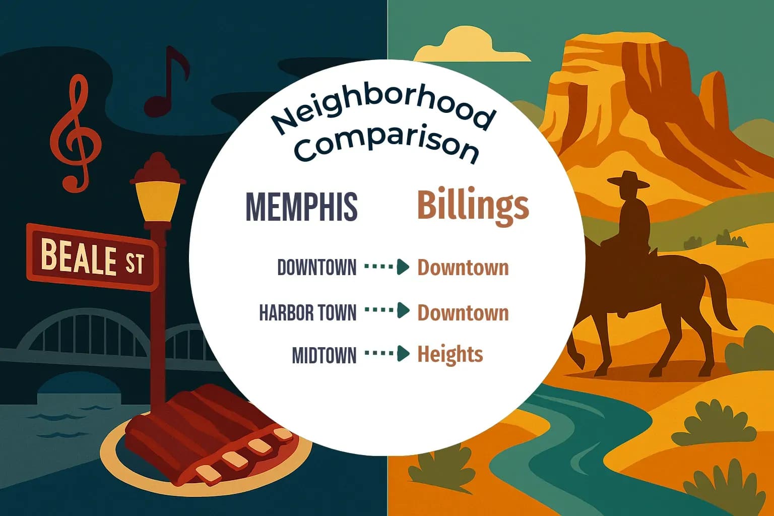 Memphis vs Billings Neighborhood Comparison