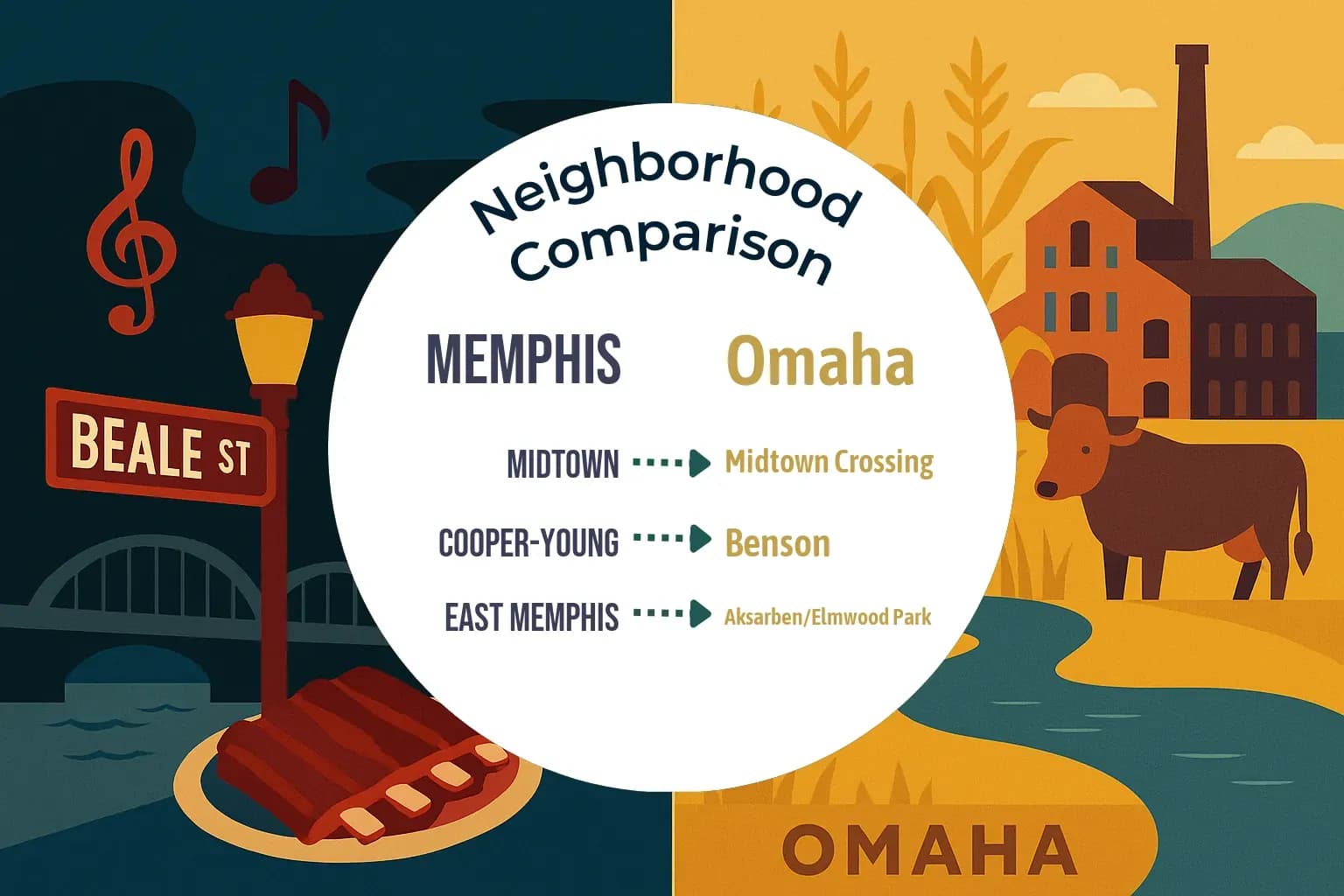 Memphis vs Omaha Neighborhood Comparison