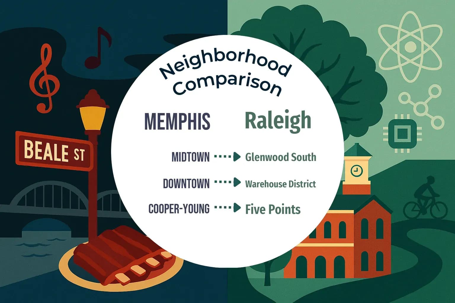 Memphis vs Raleigh Neighborhood Comparison