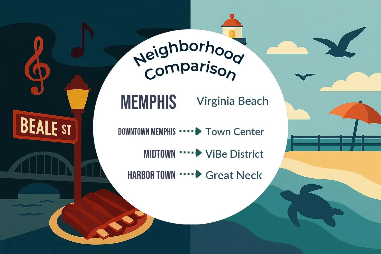 Memphis vs Virginia Beach Neighborhood Comparison