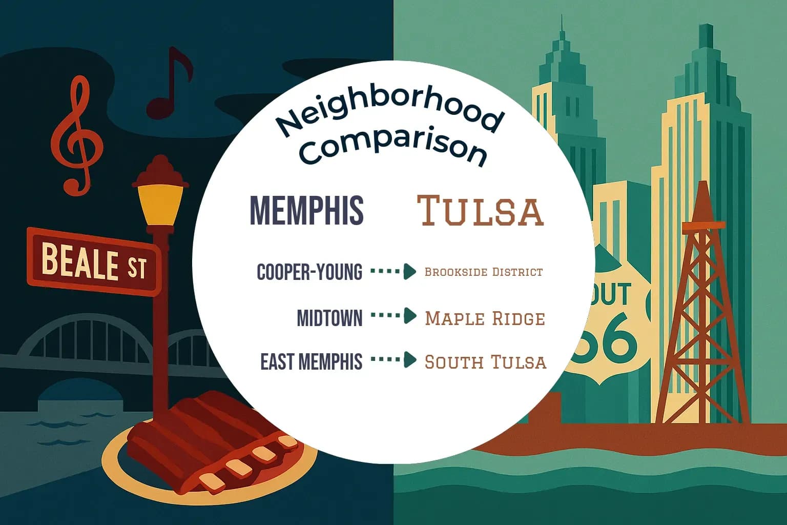 Memphis vs Tulsa Neighborhood Comparison