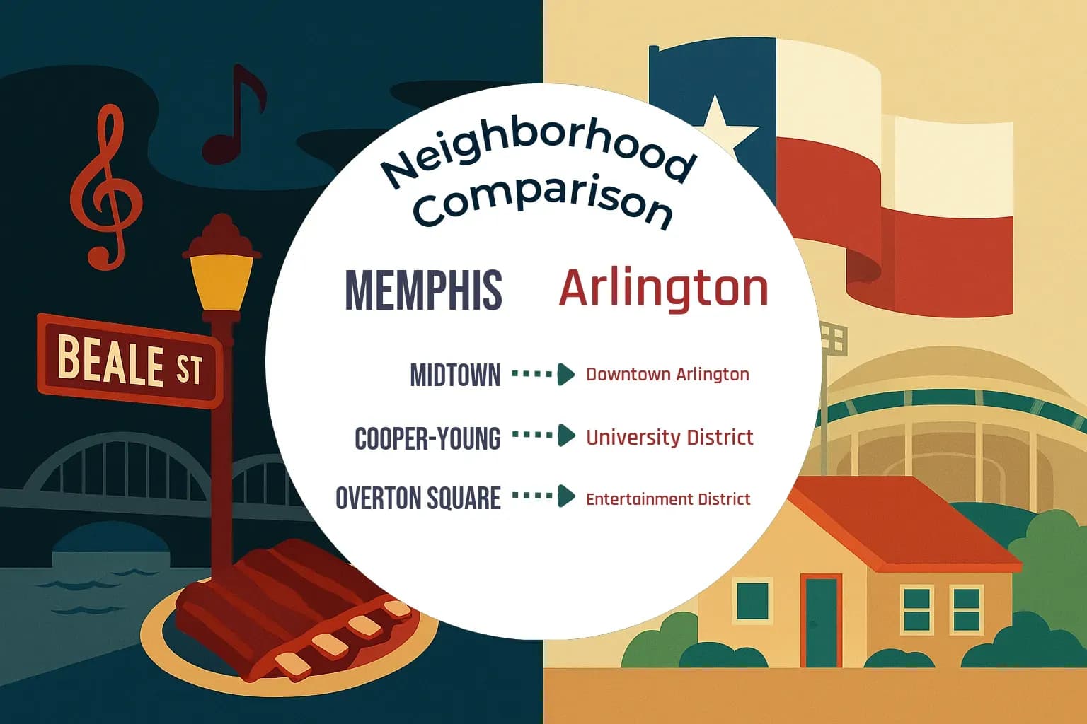 Memphis vs Arlington Neighborhood Comparison
