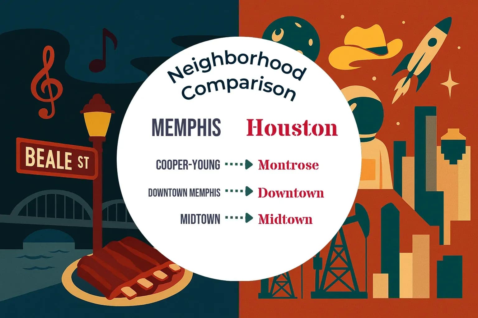 Memphis vs Houston Neighborhood Comparison