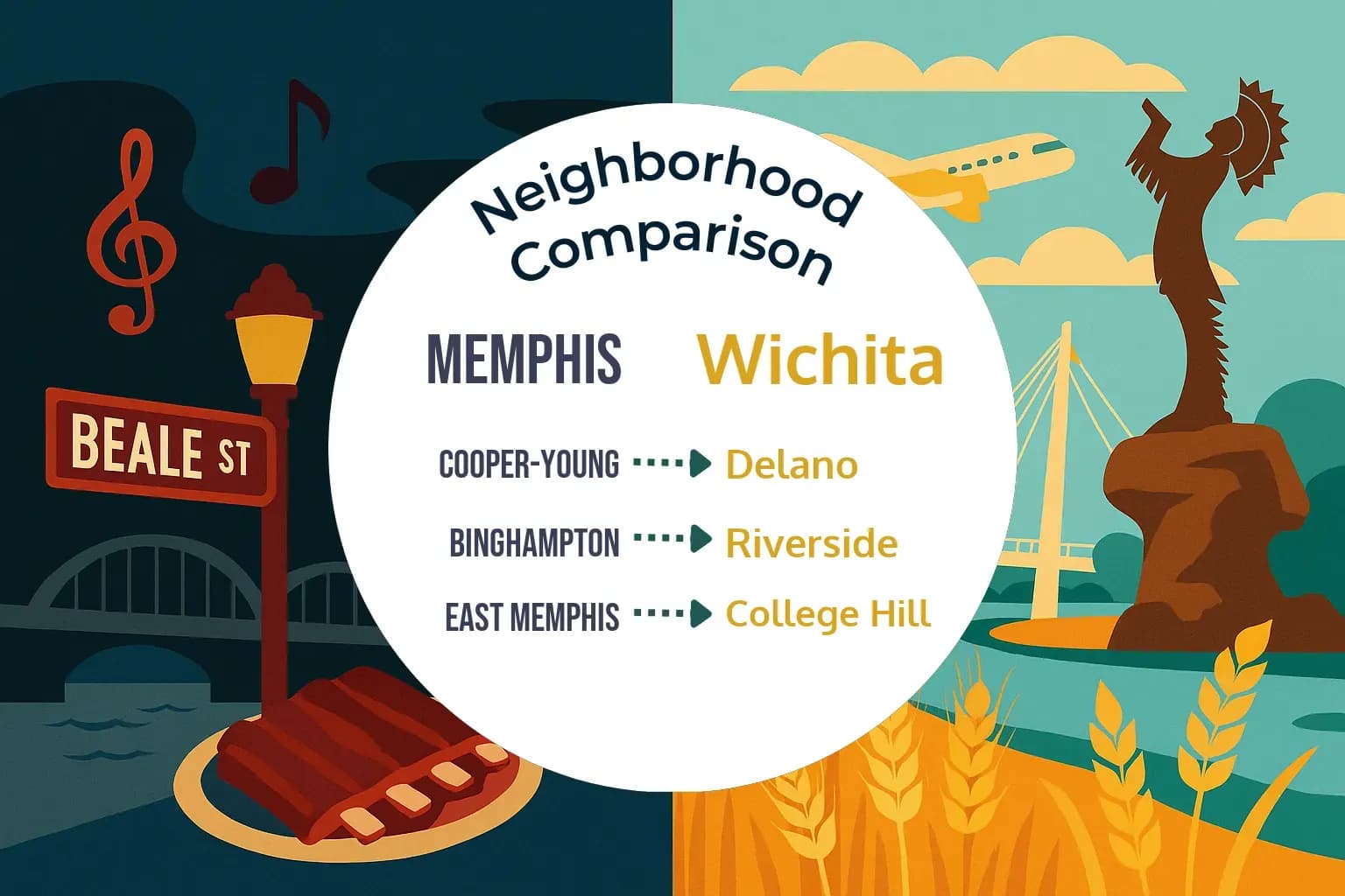Memphis vs Wichita Neighborhood Comparison