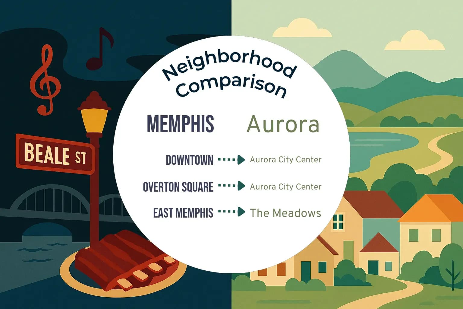 Memphis vs Aurora Neighborhood Comparison