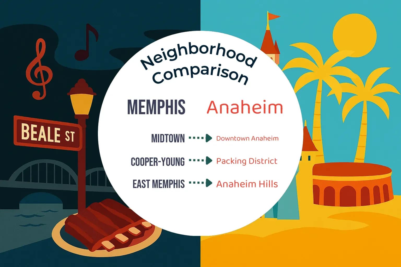 Memphis vs Anaheim Neighborhood Comparison