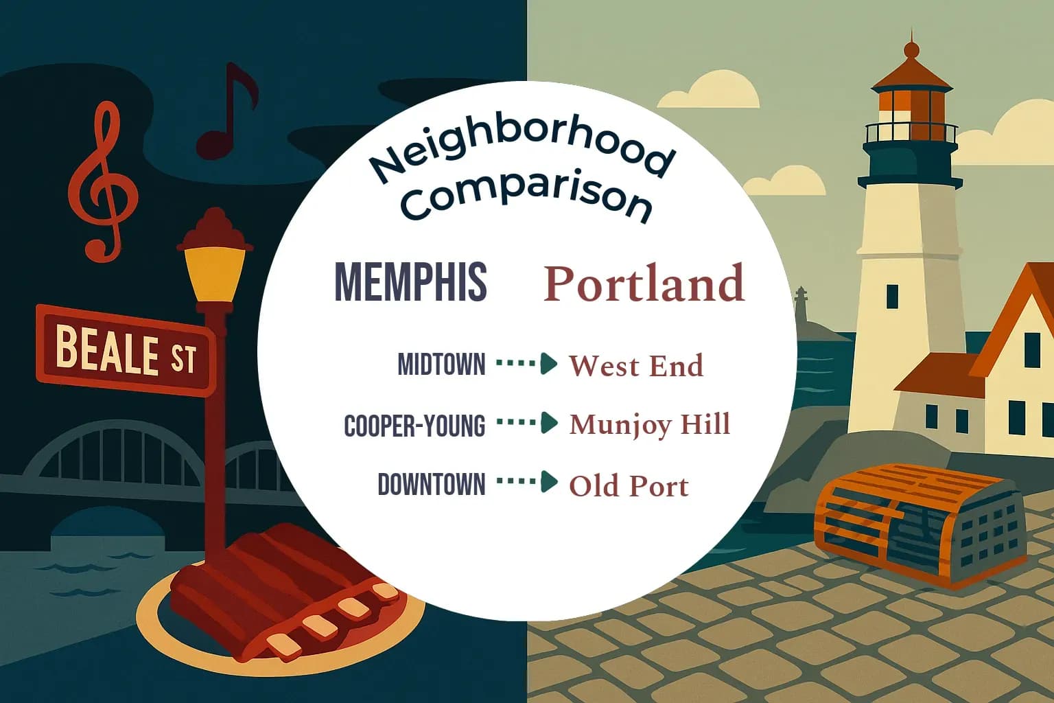 Memphis vs Portland Neighborhood Comparison