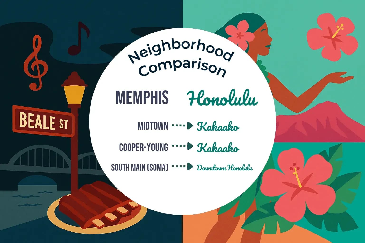 Memphis vs Honolulu Neighborhood Comparison