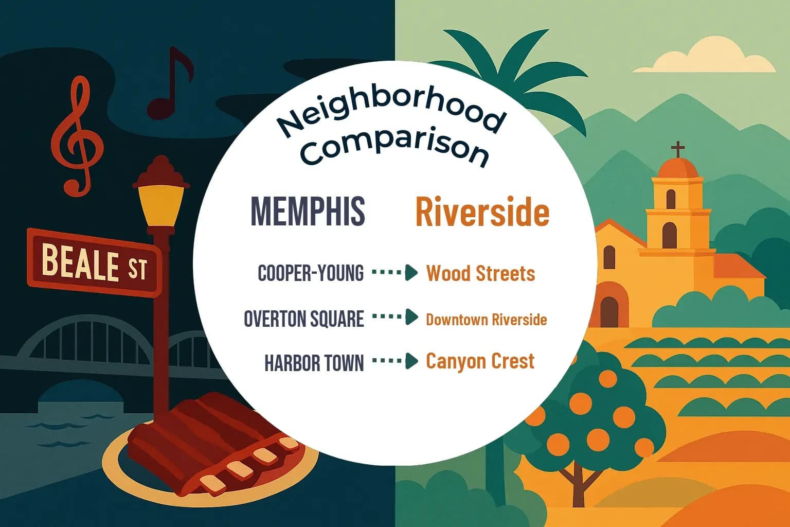 Memphis vs Riverside Neighborhood Comparison