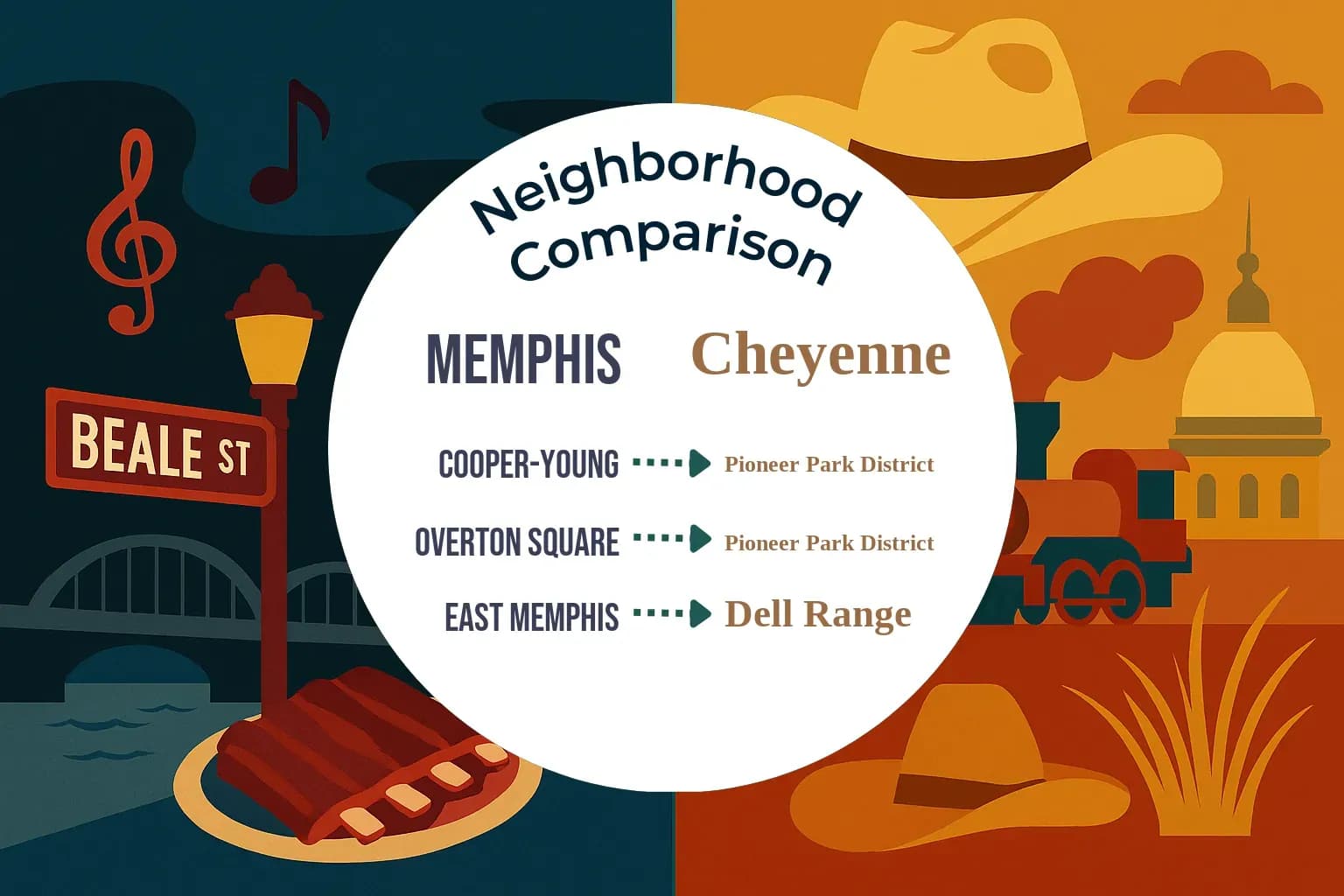 Memphis vs Cheyenne Neighborhood Comparison