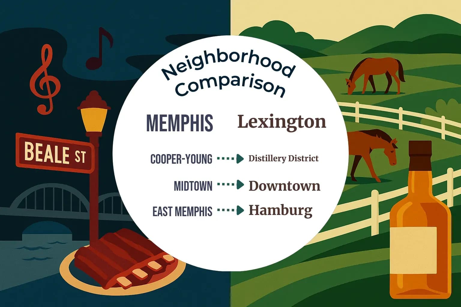 Memphis vs Lexington Neighborhood Comparison