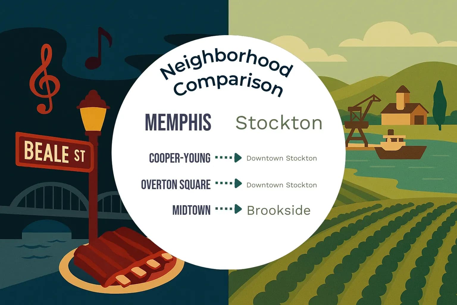 Memphis vs Stockton Neighborhood Comparison