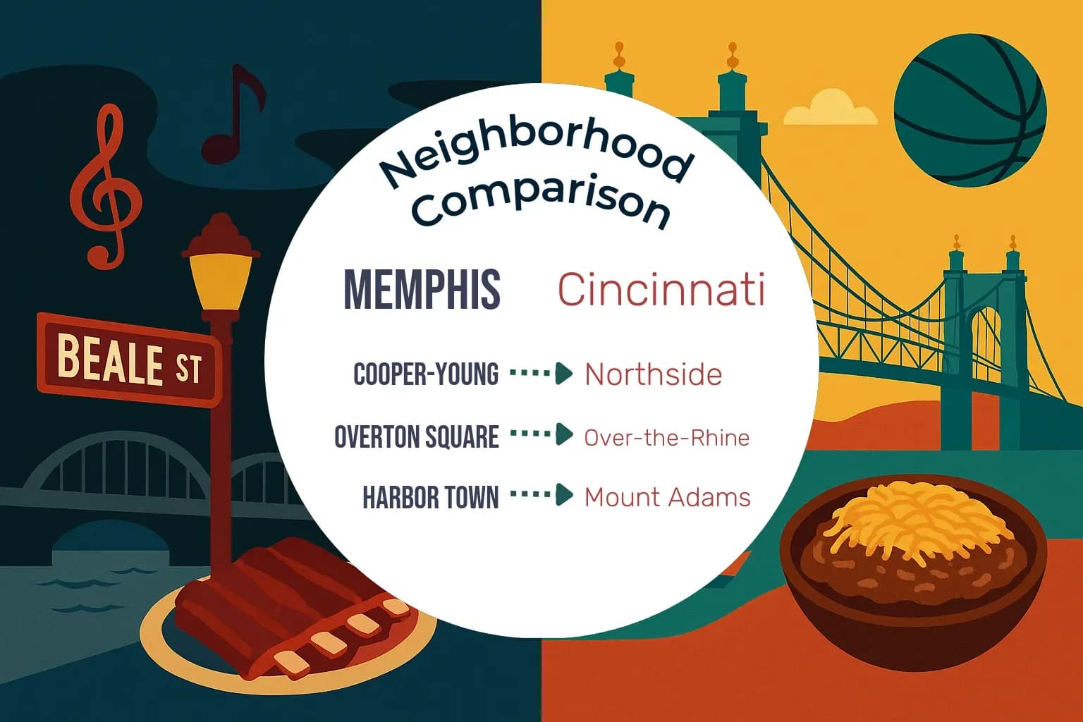Memphis vs Cincinnati Neighborhood Comparison
