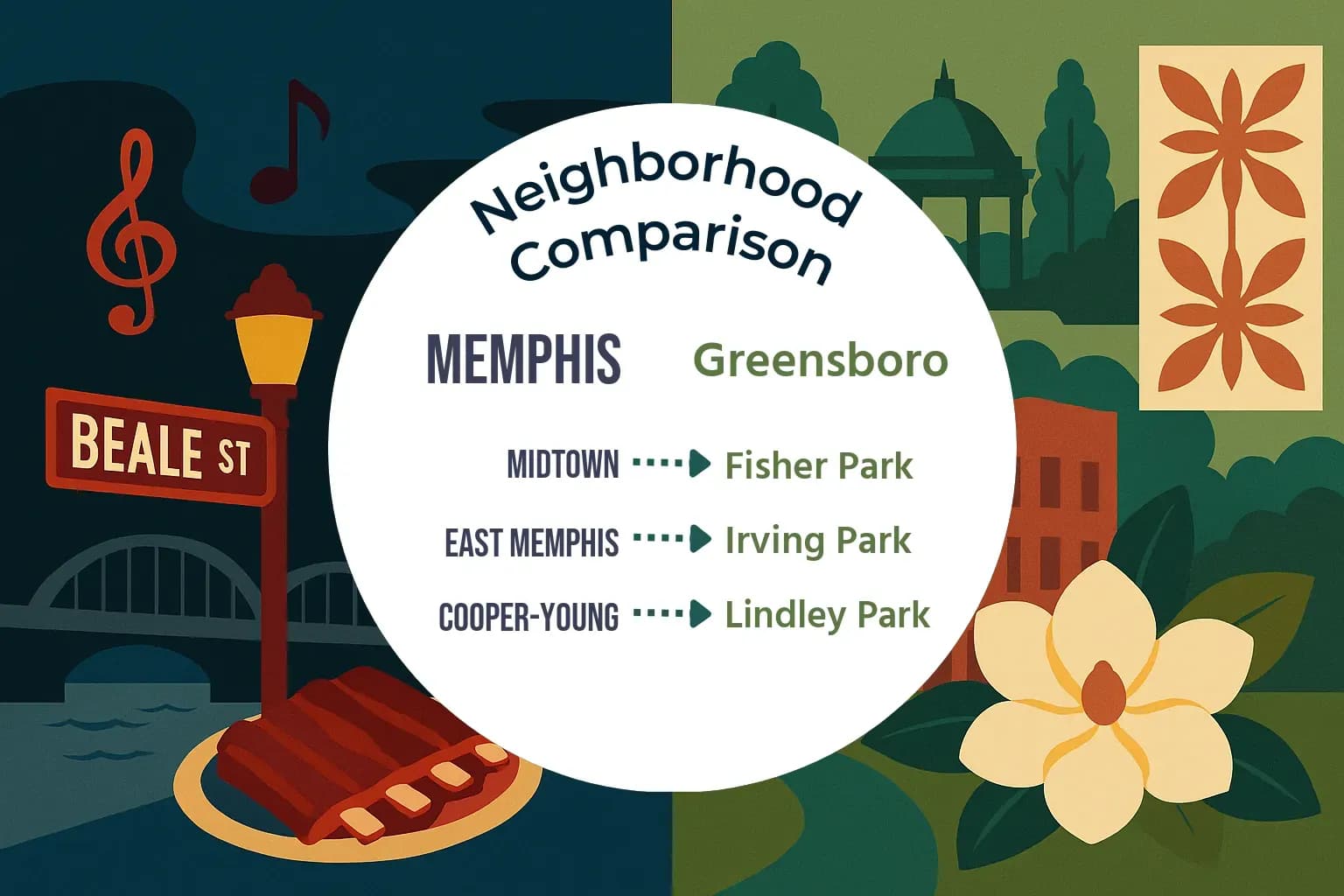Memphis vs Greensboro Neighborhood Comparison