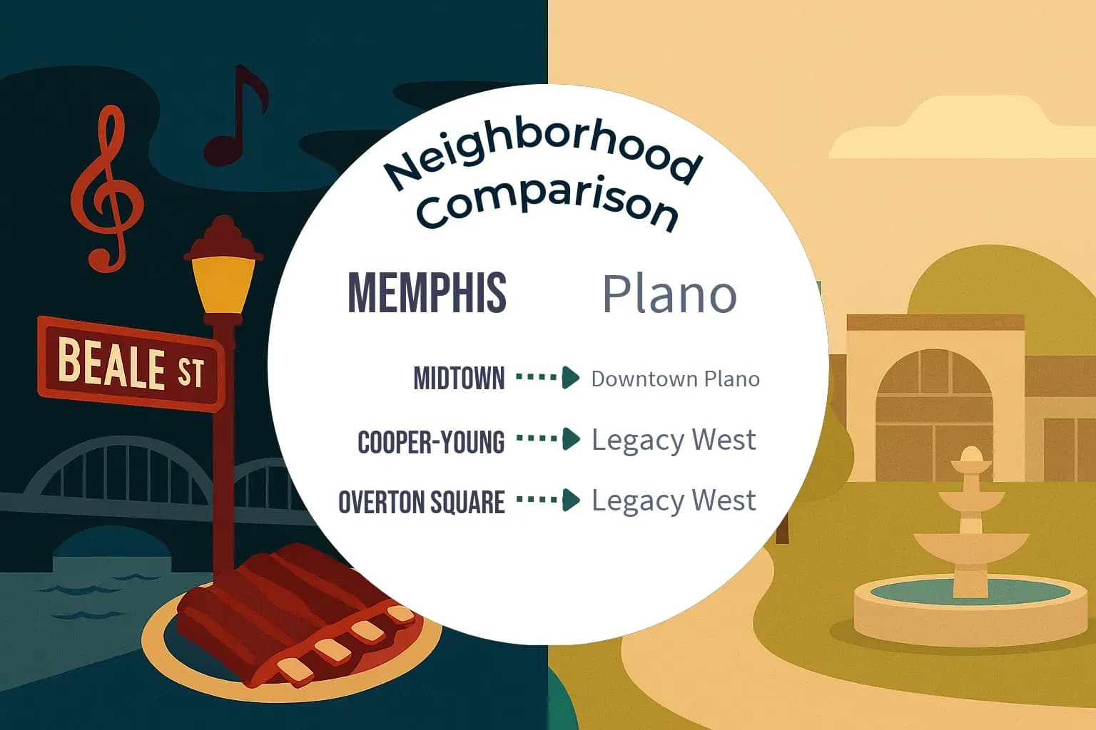 Memphis vs Plano Neighborhood Comparison
